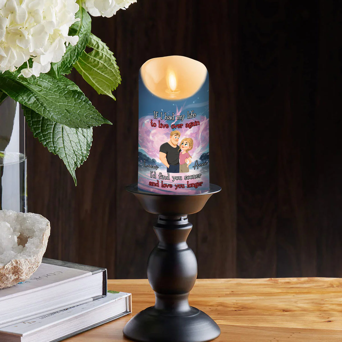 Love You So Much - Personalized Custom LED Candle - Image 3