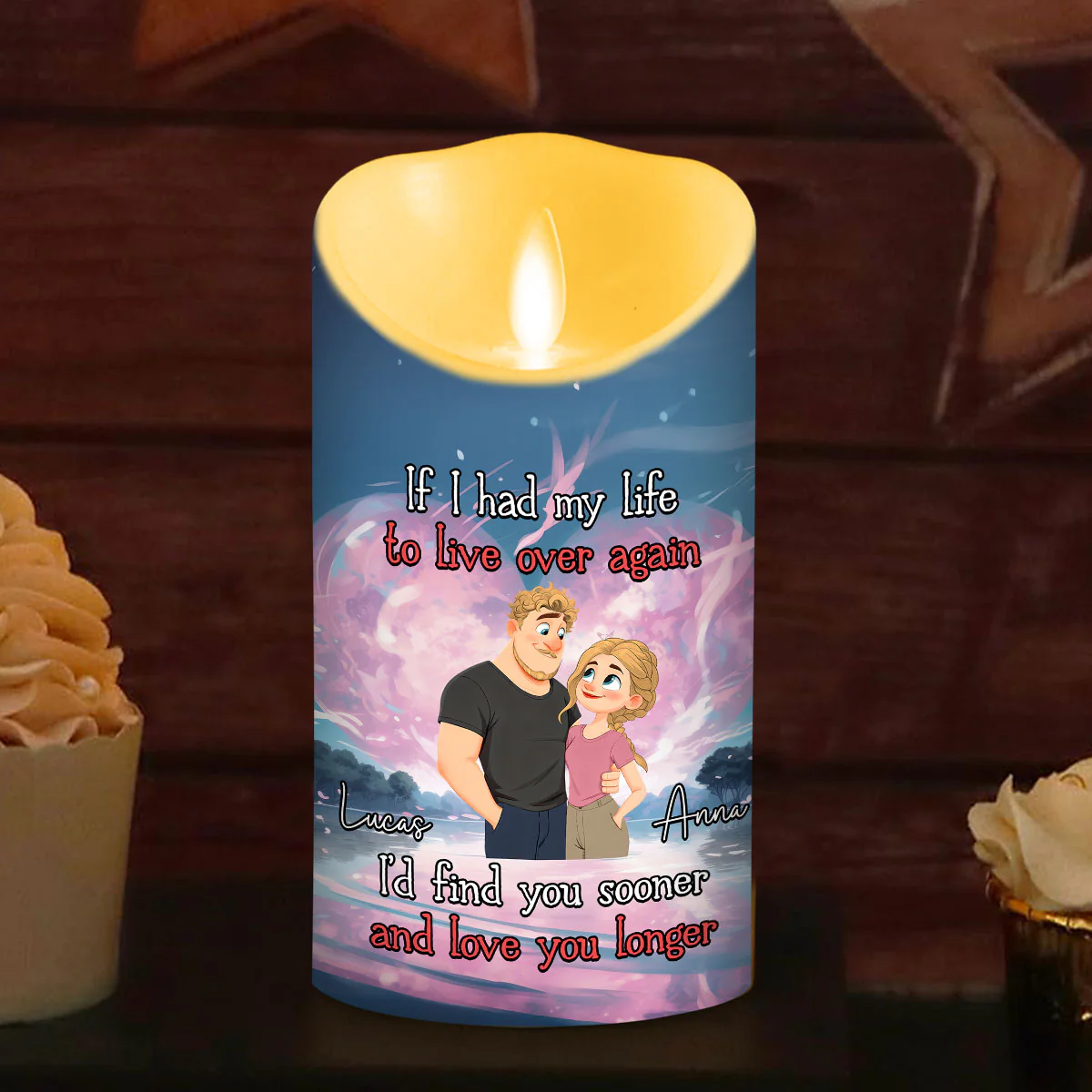 Love You So Much - Personalized Custom LED Candle - Image 4