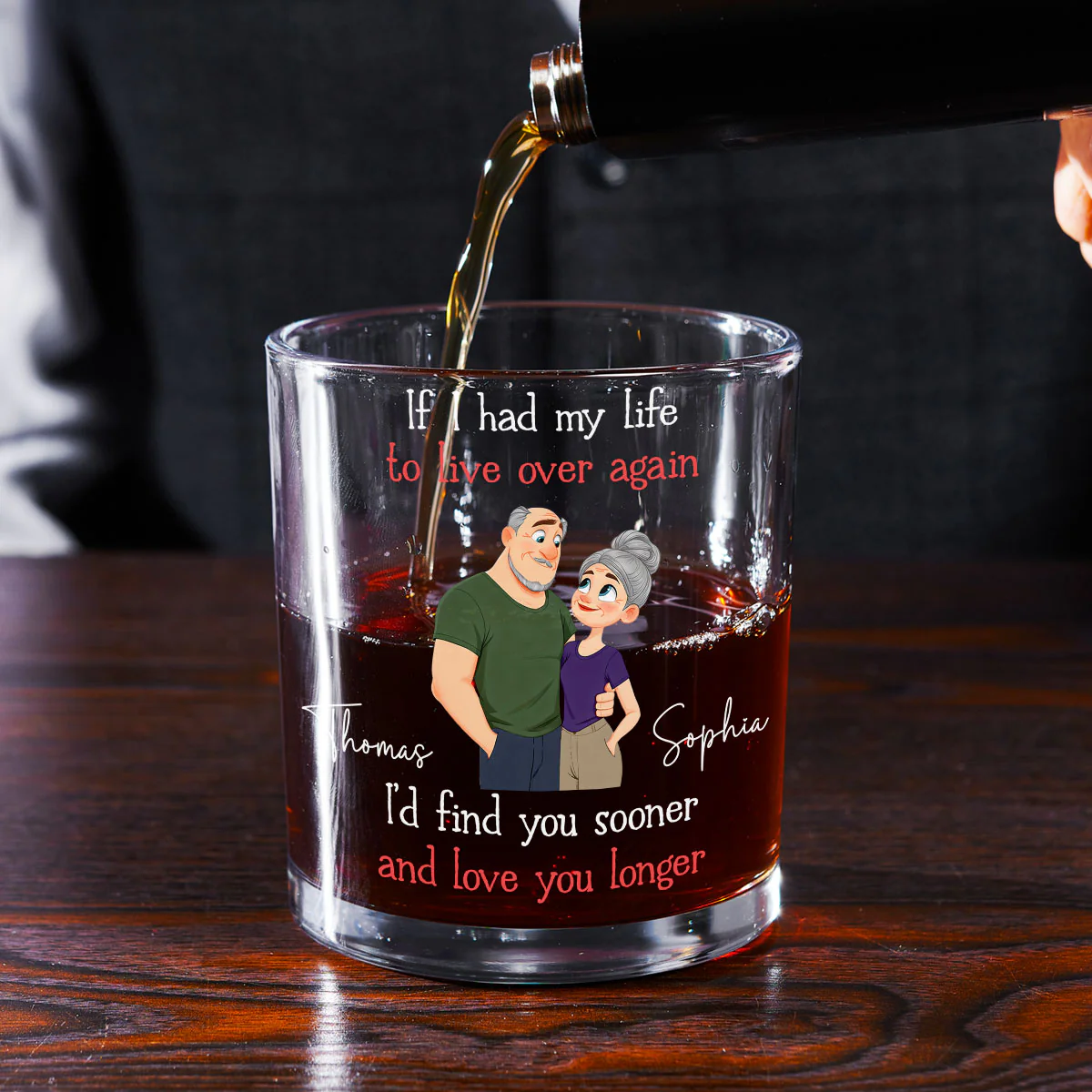 Love You So Much - Personalized Custom Whiskey Glass - Image 2