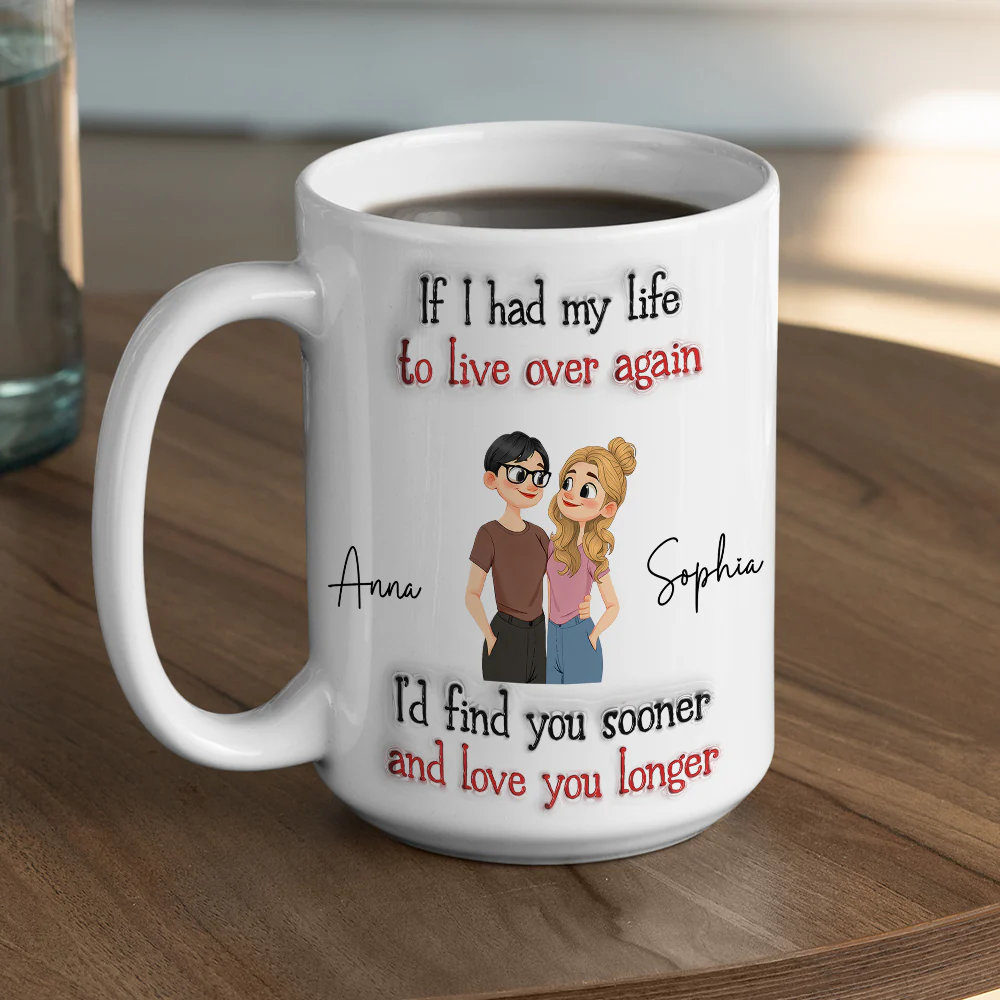 Love You So Much Same Sex Ver - Personalized Custom 3D Inflated Effect Mug - Image 5
