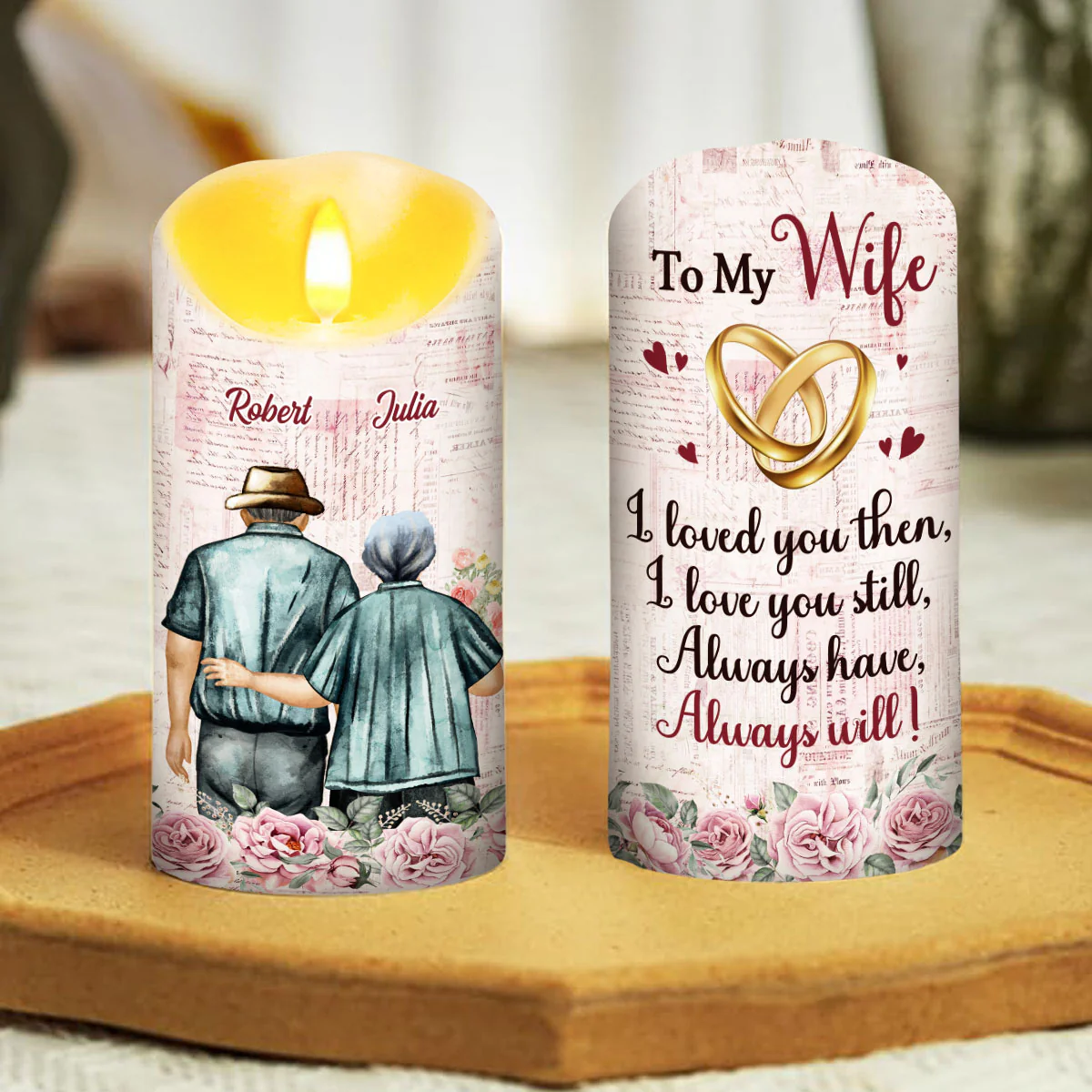 Love You Still - Personalized Custom LED Candle - Image 4
