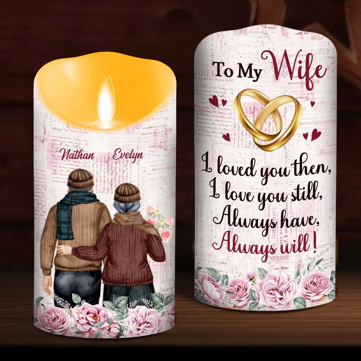 Love You Still - Personalized Custom LED Candle - Image 6