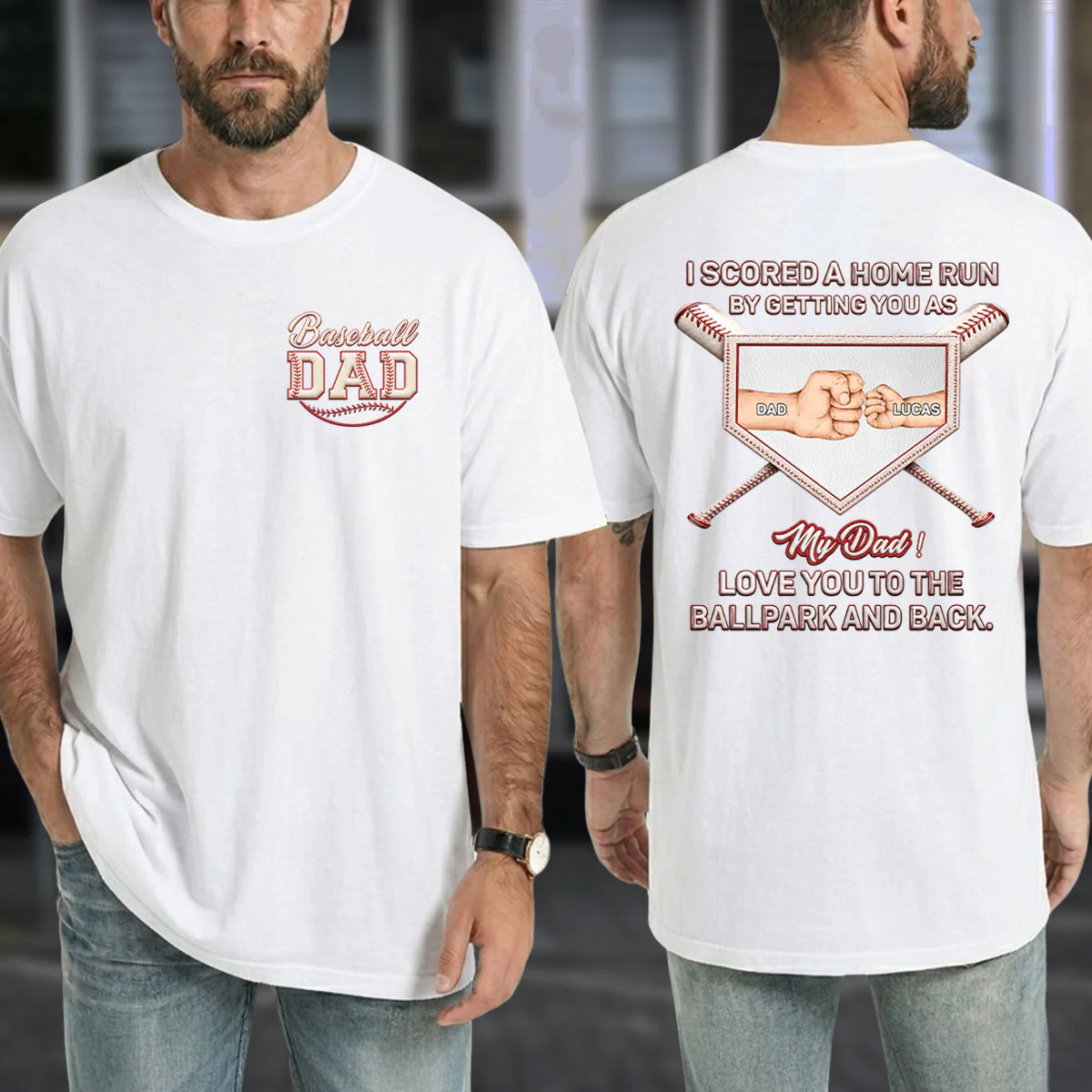 Love You To The Ballpark - Personalized Custom Shirt