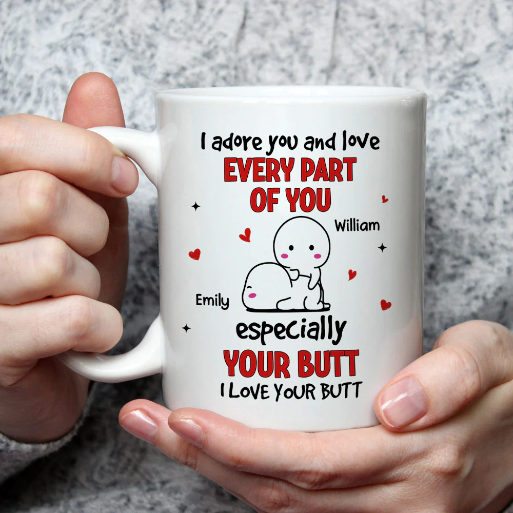 Love Your Butt - Personalized Custom Coffee Mug - Image 4