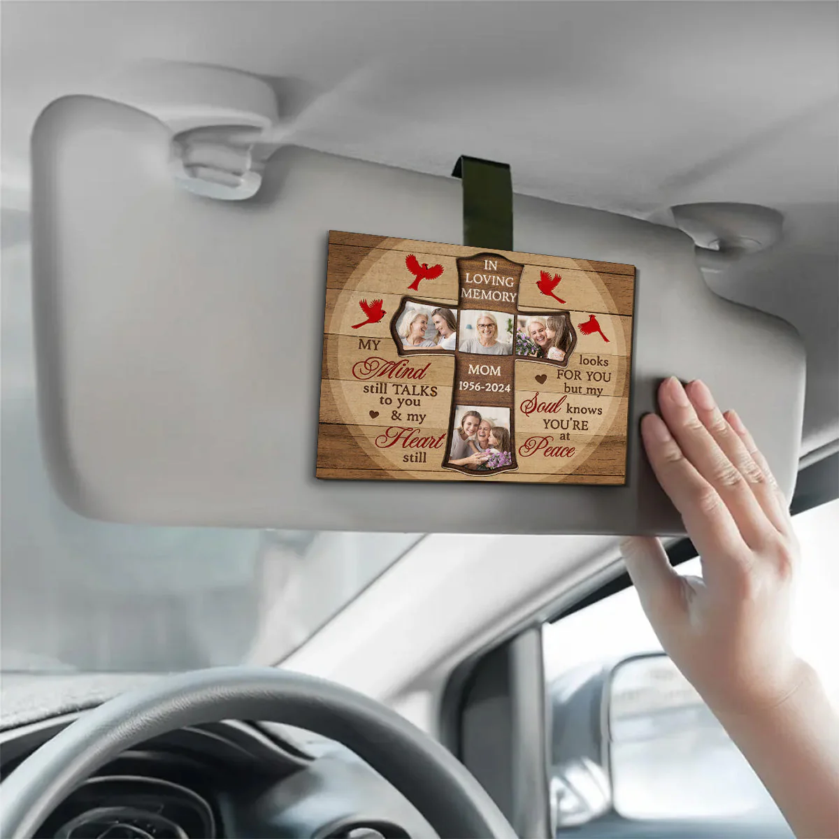 Loved Beyond Words - Personalized Custom Car Visor Clip - Image 3