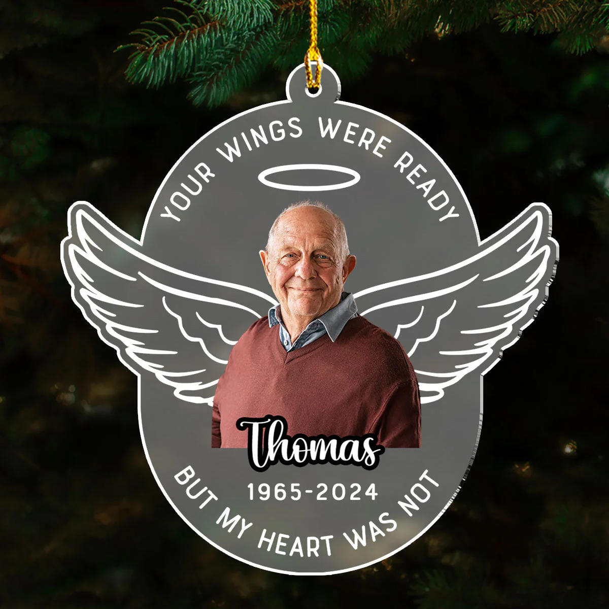 Loved Beyond Words - Personalized Custom Frosted Acrylic Ornament - Image 3