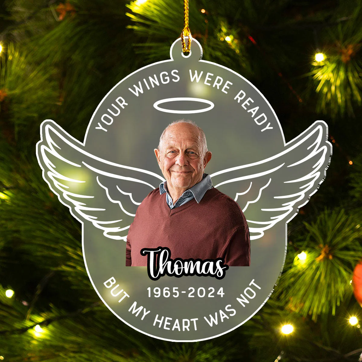 Loved Beyond Words - Personalized Custom Frosted Acrylic Ornament - Image 4