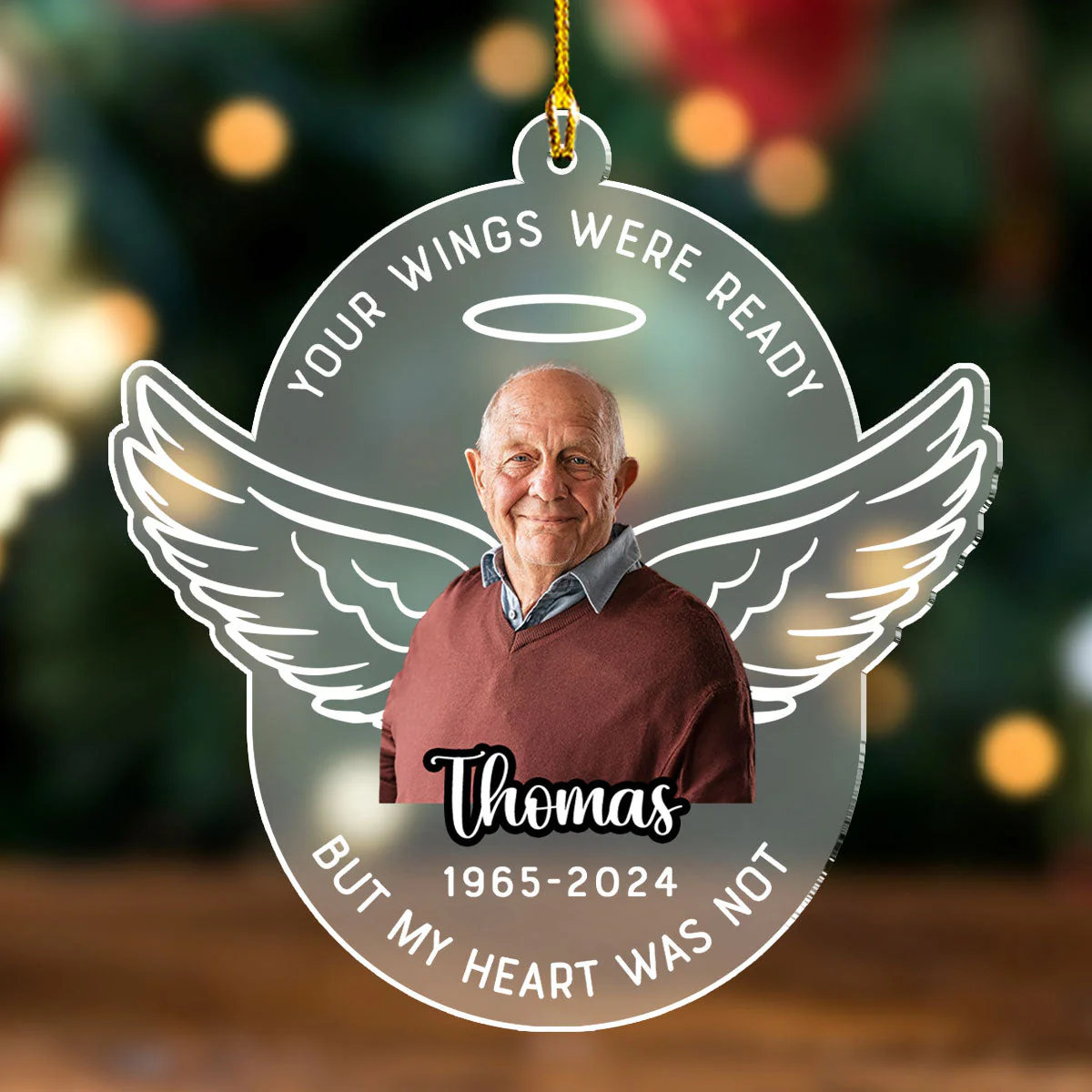 Loved Beyond Words - Personalized Custom Frosted Acrylic Ornament - Image 5
