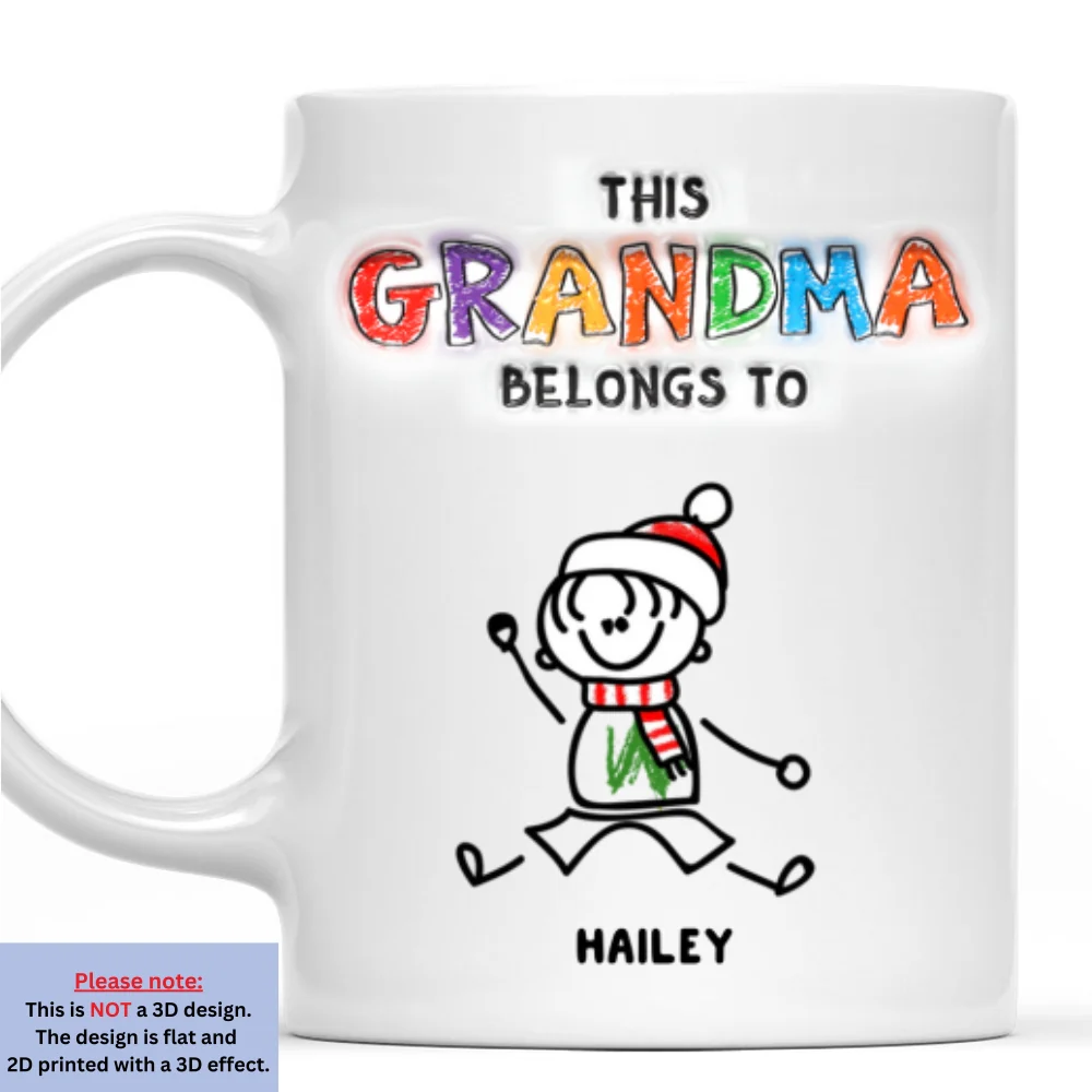 Loved By My Grandkids - Personalized Custom 3D Inflated Effect Mug  - Image 7