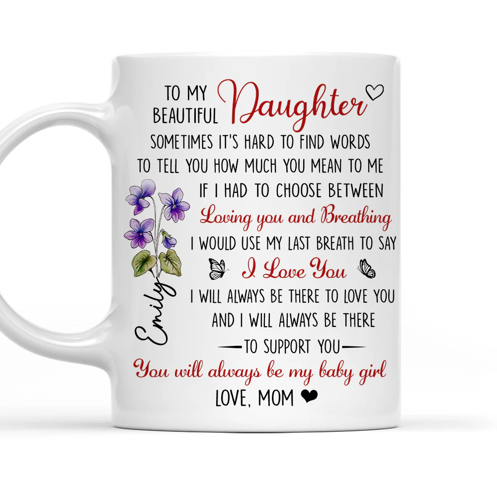 Loved By Your Mom Forever - Personalized Custom Coffee Mug