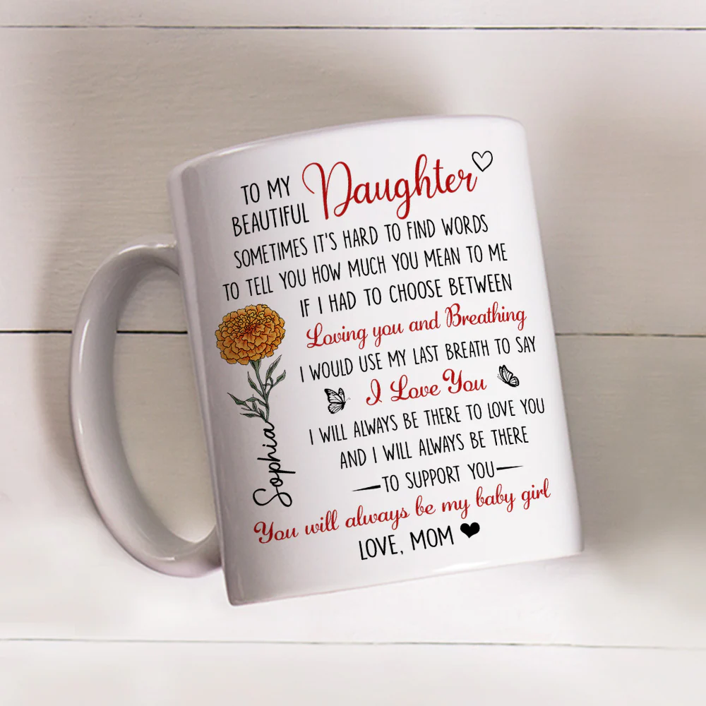 Loved By Your Mom Forever - Personalized Custom Coffee Mug - Image 3