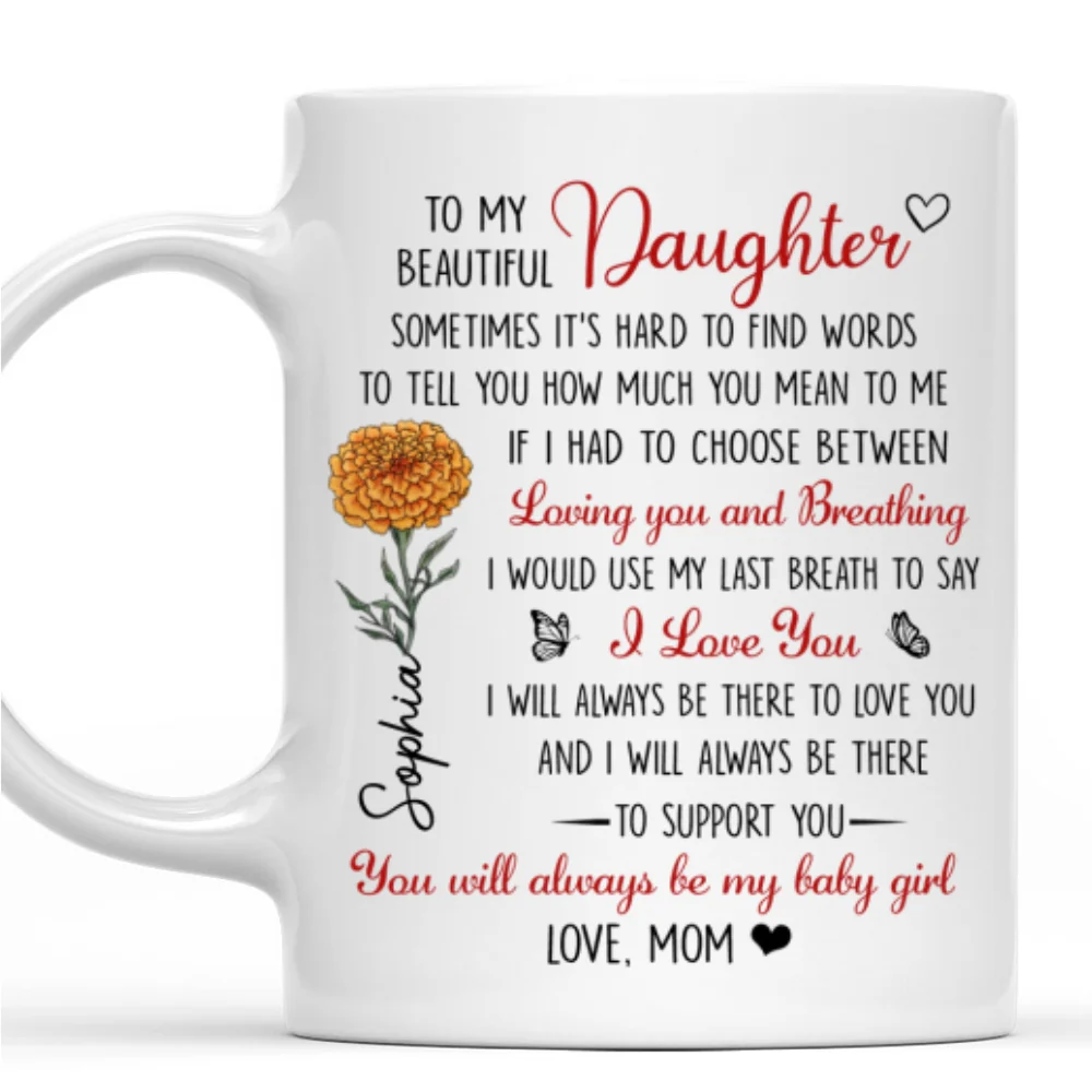 Loved By Your Mom Forever - Personalized Custom Coffee Mug - Image 7