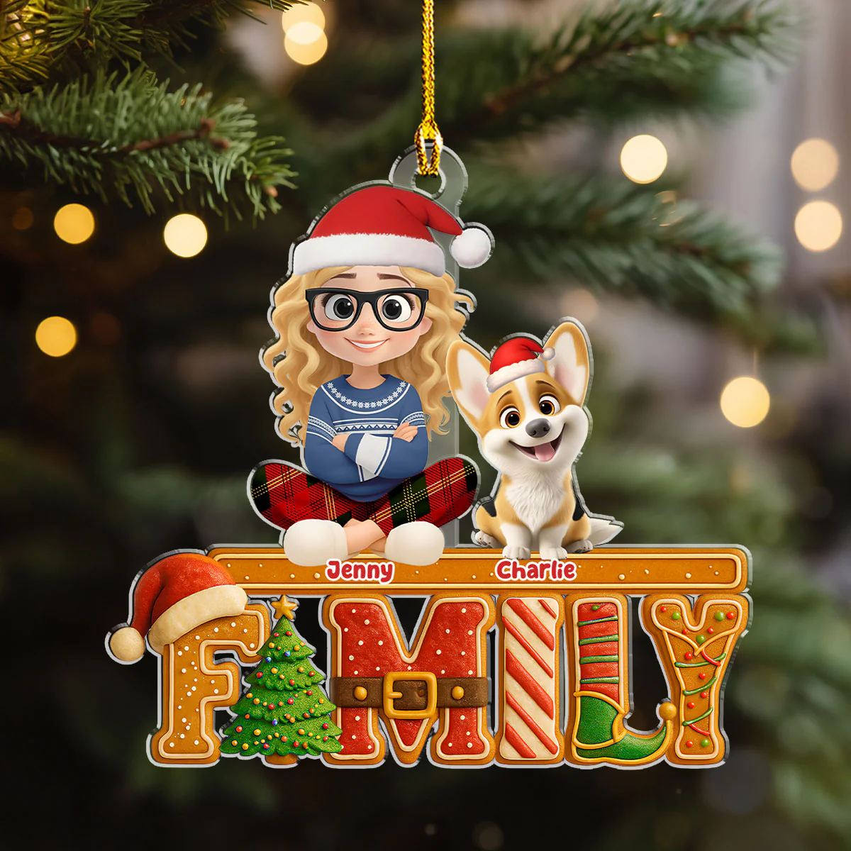 Loved This Christmas Cake - Personalized Custom Acrylic Ornament - Image 2