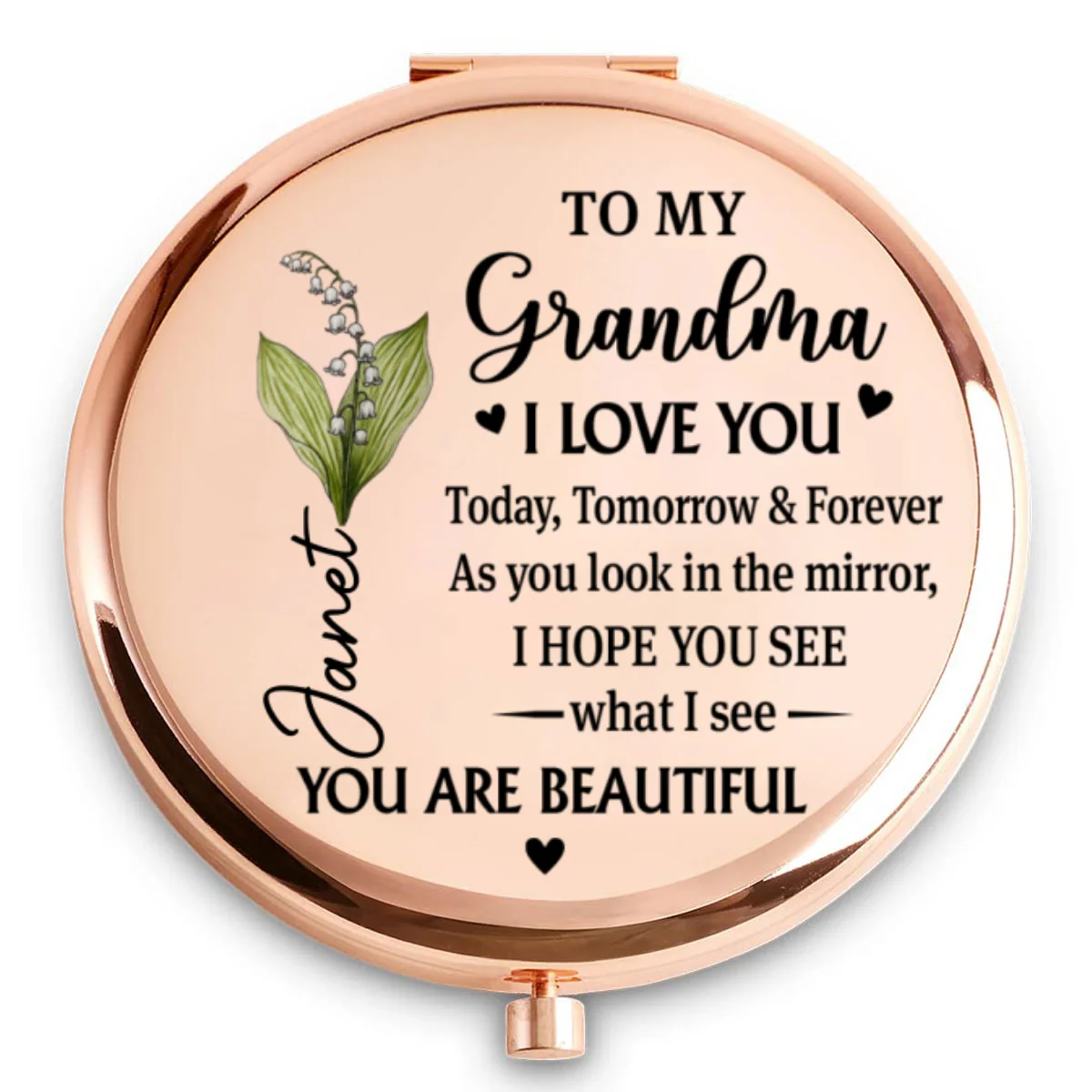Loved Today Tomorrow Always Mom - Personalized Custom Compact Mirror - Image 5