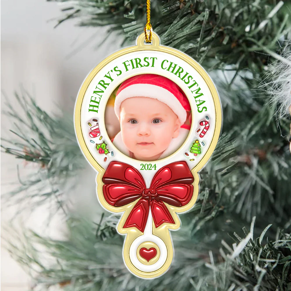 Lovely Baby - Personalized Custom 3D Inflated Effect Acrylic Ornament - Image 4