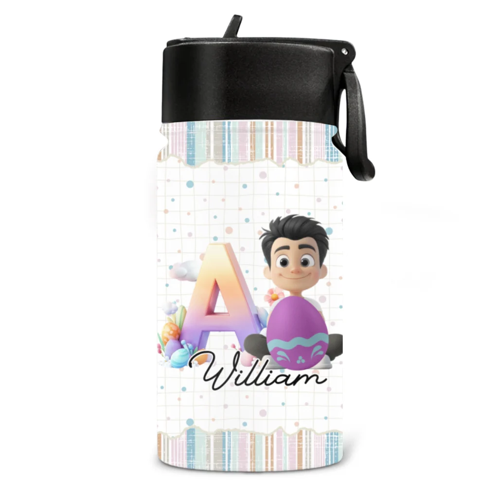 Lovely Bunny - Personalized Custom Kids Water Bottle - Image 6