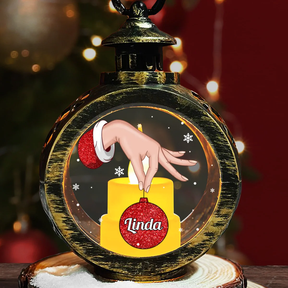 Lovely Christmas Version 2- Personalized Custom Christmas Lantern - Image 6