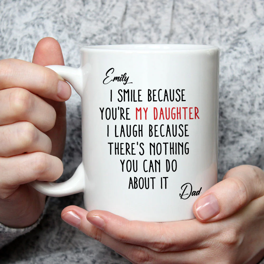 Lovely Daughter - Personalized Custom Coffee Mug - Image 2