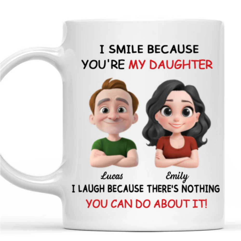 Lovely Daughter - Personalized Custom Coffee Mug - Image 6