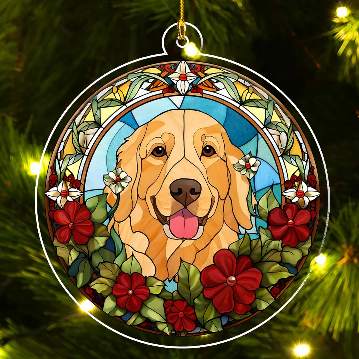 Lovely Dog - Personalized Custom Acrylic Ornament - Image 3
