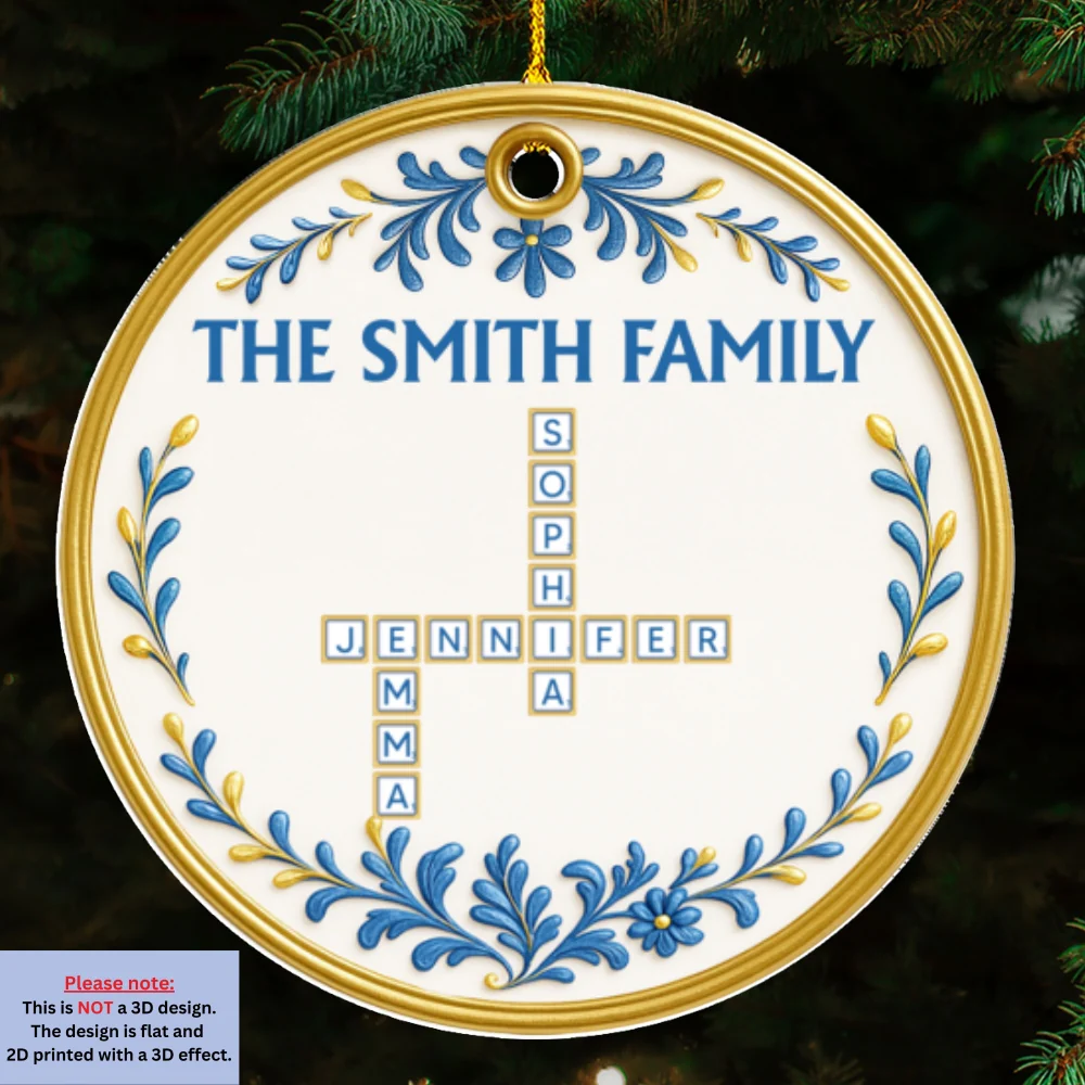 Lovely Family - Personalized Custom Acrylic Ornament - Image 6