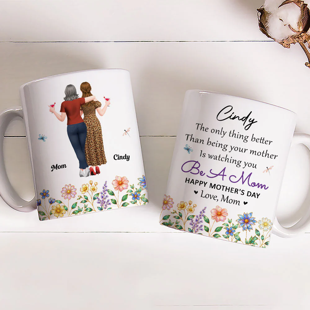 Lovely Flower Daughter - Personalized Custom Coffee Mug - Image 4