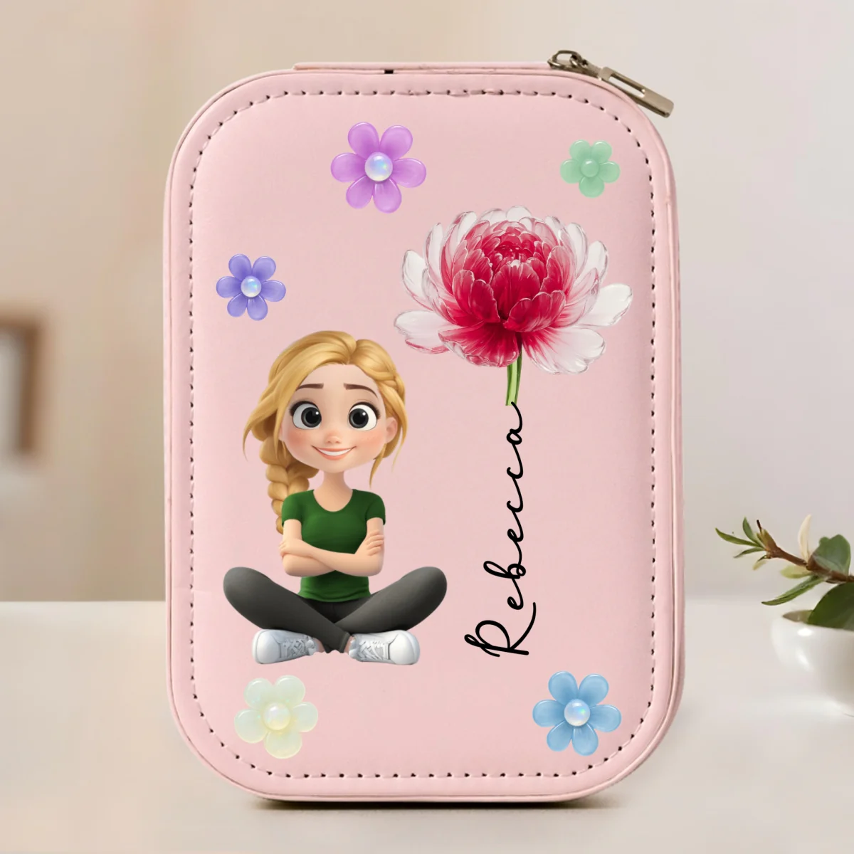 Lovely Girl - Personalized Custom Jewelry Box With LED Mirrorr - Image 8