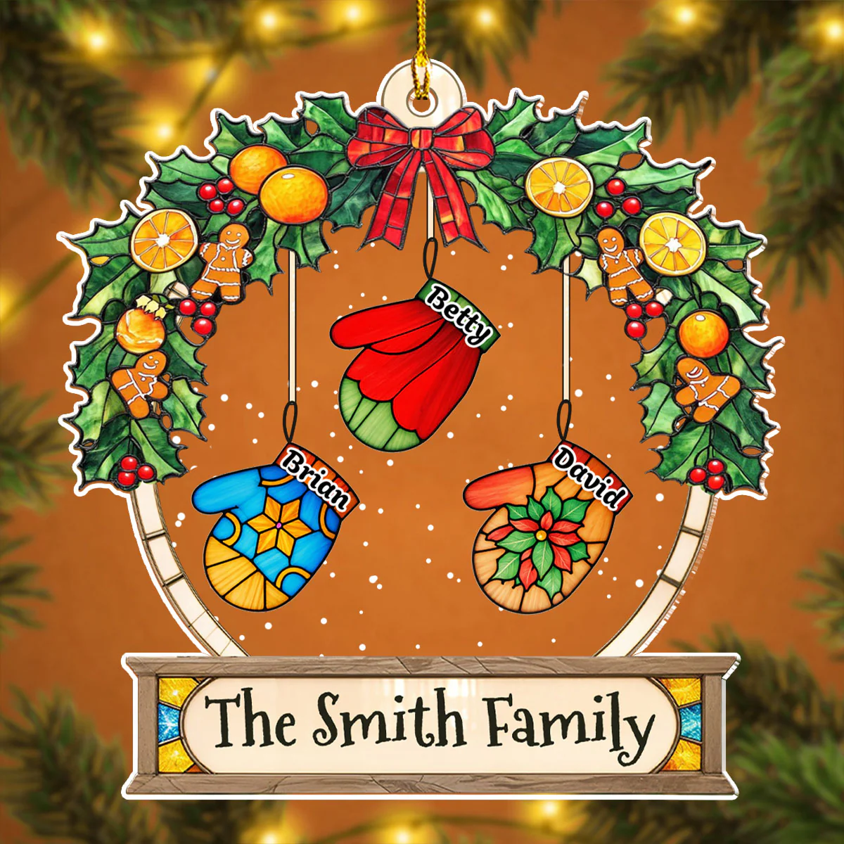 Lovely Gloves Hanging - Personalized Custom Acrylic Ornament - Image 6