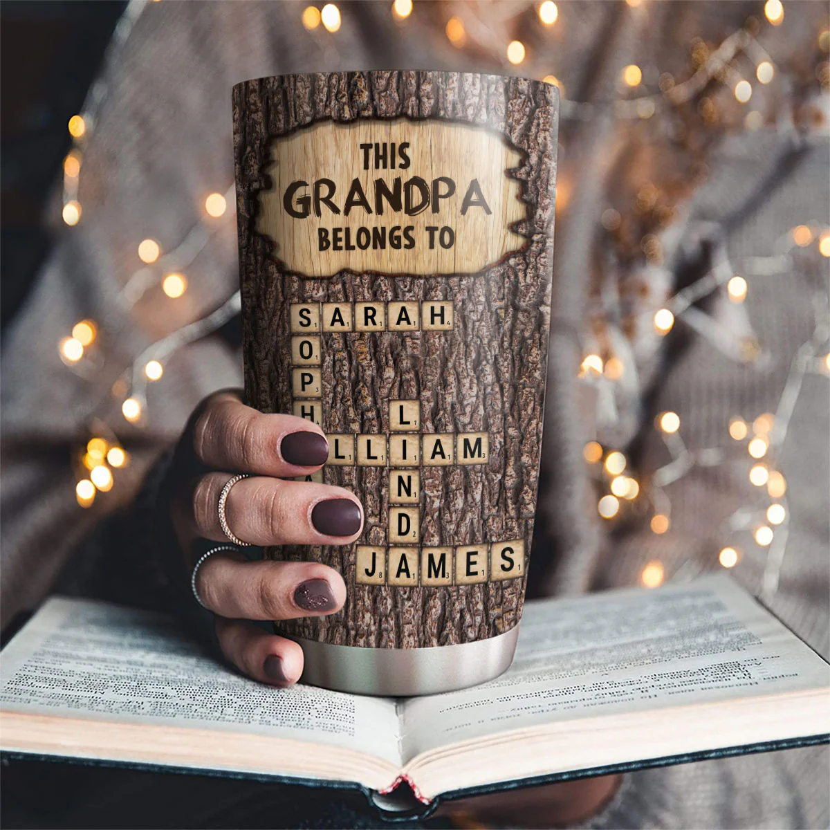 Lovely Grandkids - Personalized Custom Tumbler - Image 4