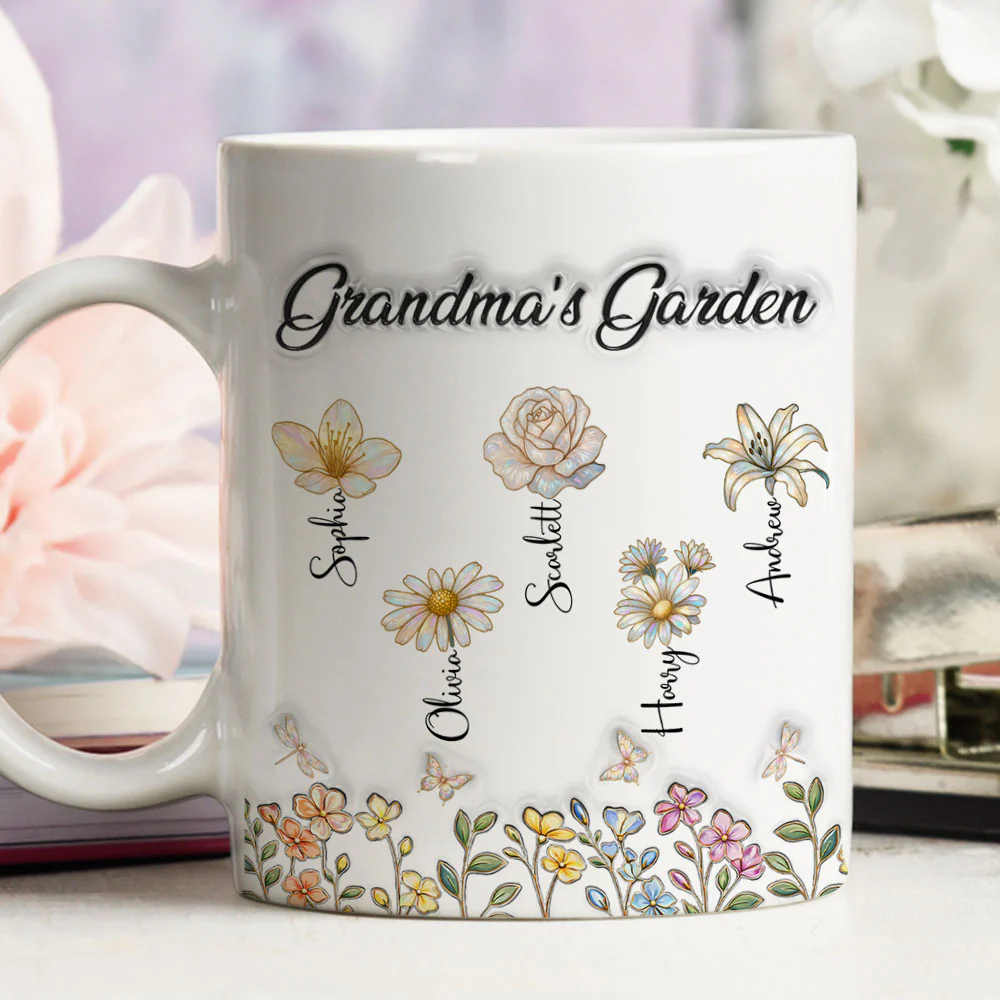 Lovely Grandma Garden - Personalized Custom 3D Inflated Effect Mug - Image 4