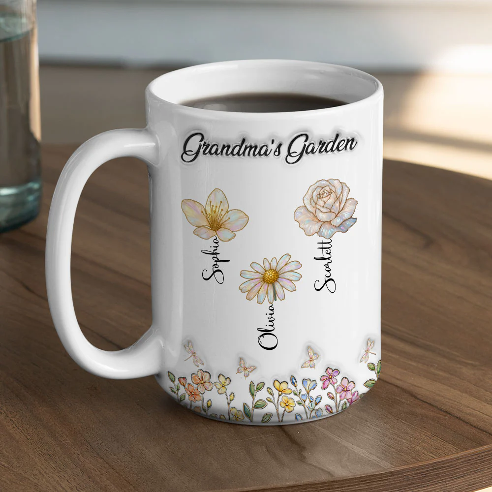 Lovely Grandma Garden - Personalized Custom 3D Inflated Effect Mug - Image 5