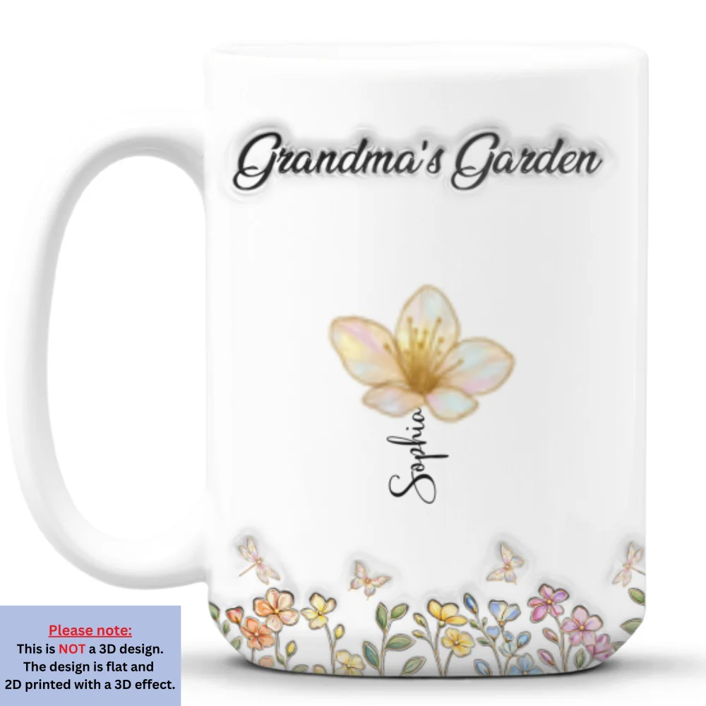 Lovely Grandma Garden - Personalized Custom 3D Inflated Effect Mug - Image 9