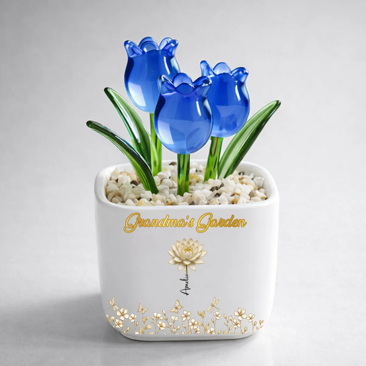 Lovely Grandma Garden- Personalized Custom Glass Everlasting Tulips - Image 7