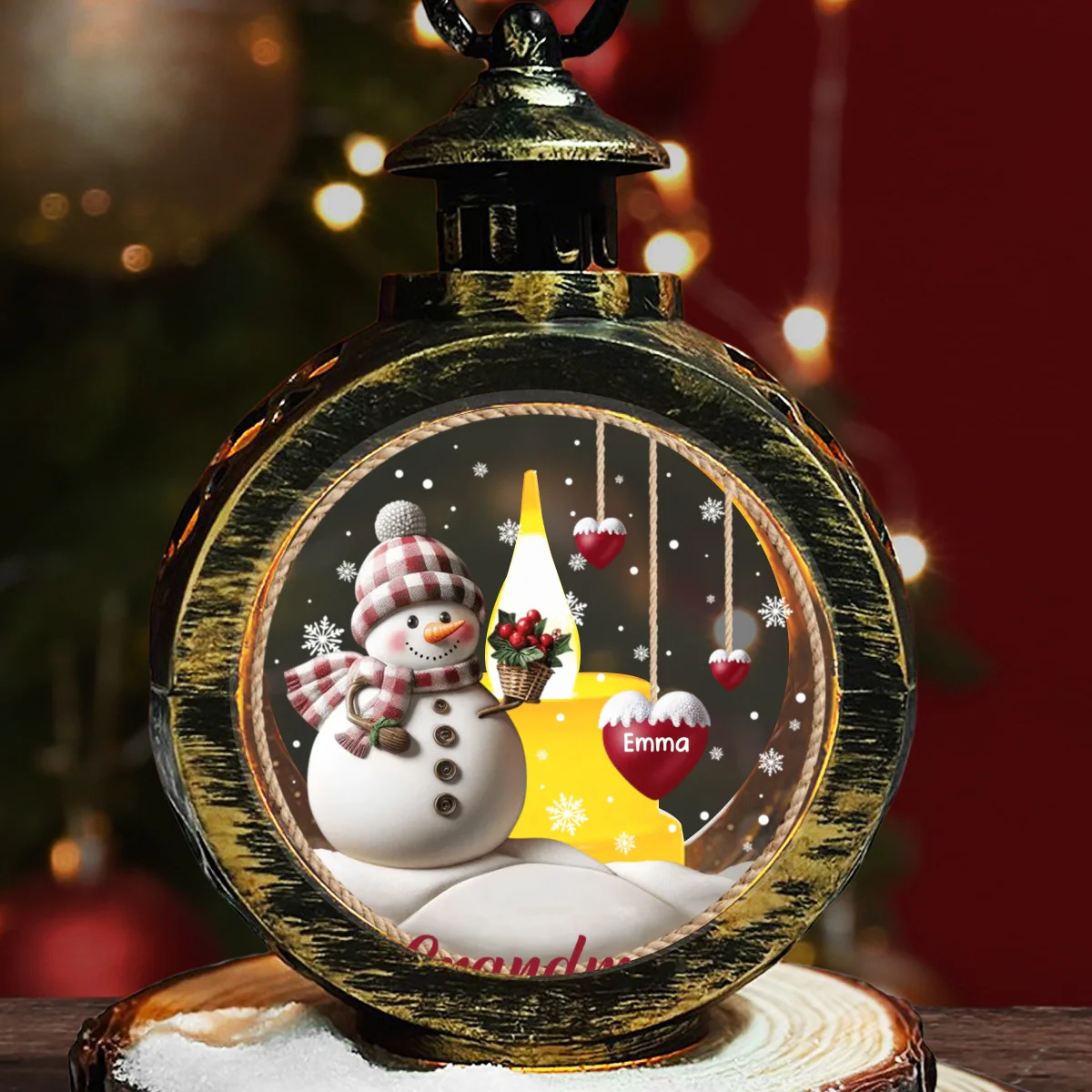 Lovely Heart - Personalized Custom Christmas Lantern - Image 6