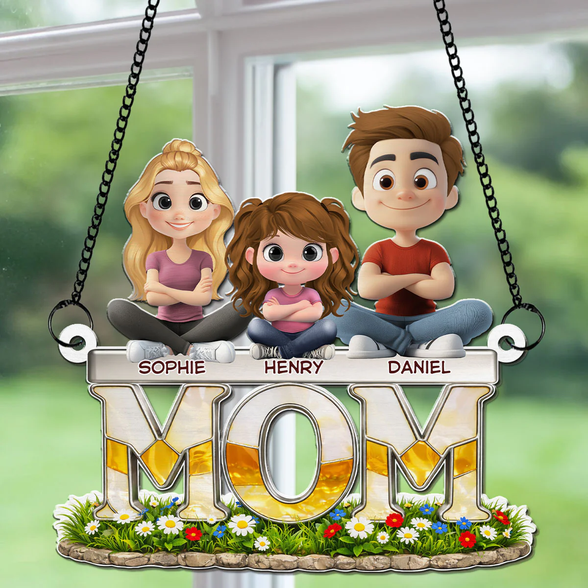 Lovely Mom - Personalized Custom Suncatcher