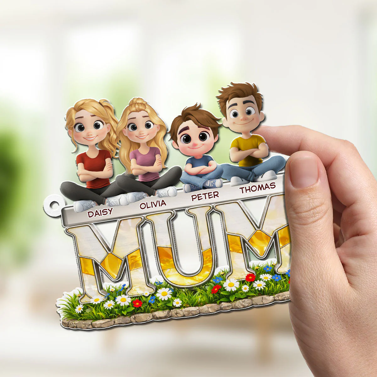 Lovely Mom - Personalized Custom Suncatcher - Image 2