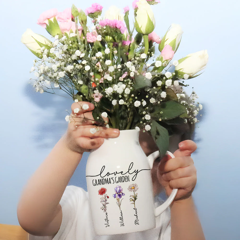 Lovely Nana - Personalized Custom Home Decor Flower Vase - Image 5