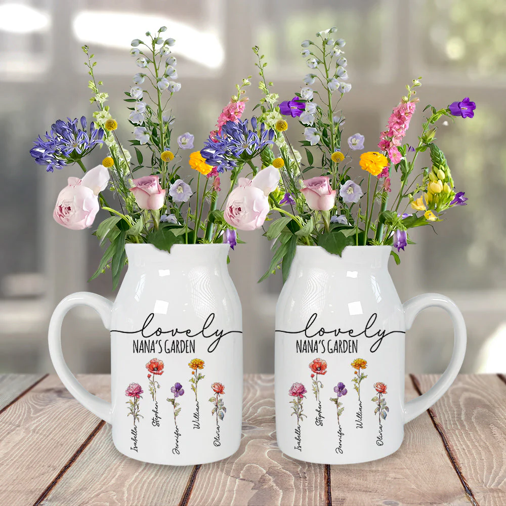 Lovely Nana - Personalized Custom Home Decor Flower Vase - Image 6
