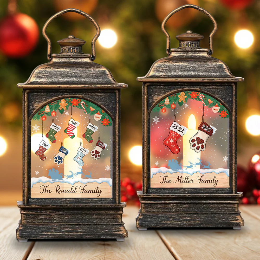 Lovely Stocking - Personalized Custom Christmas Wind Lamp - Image 4
