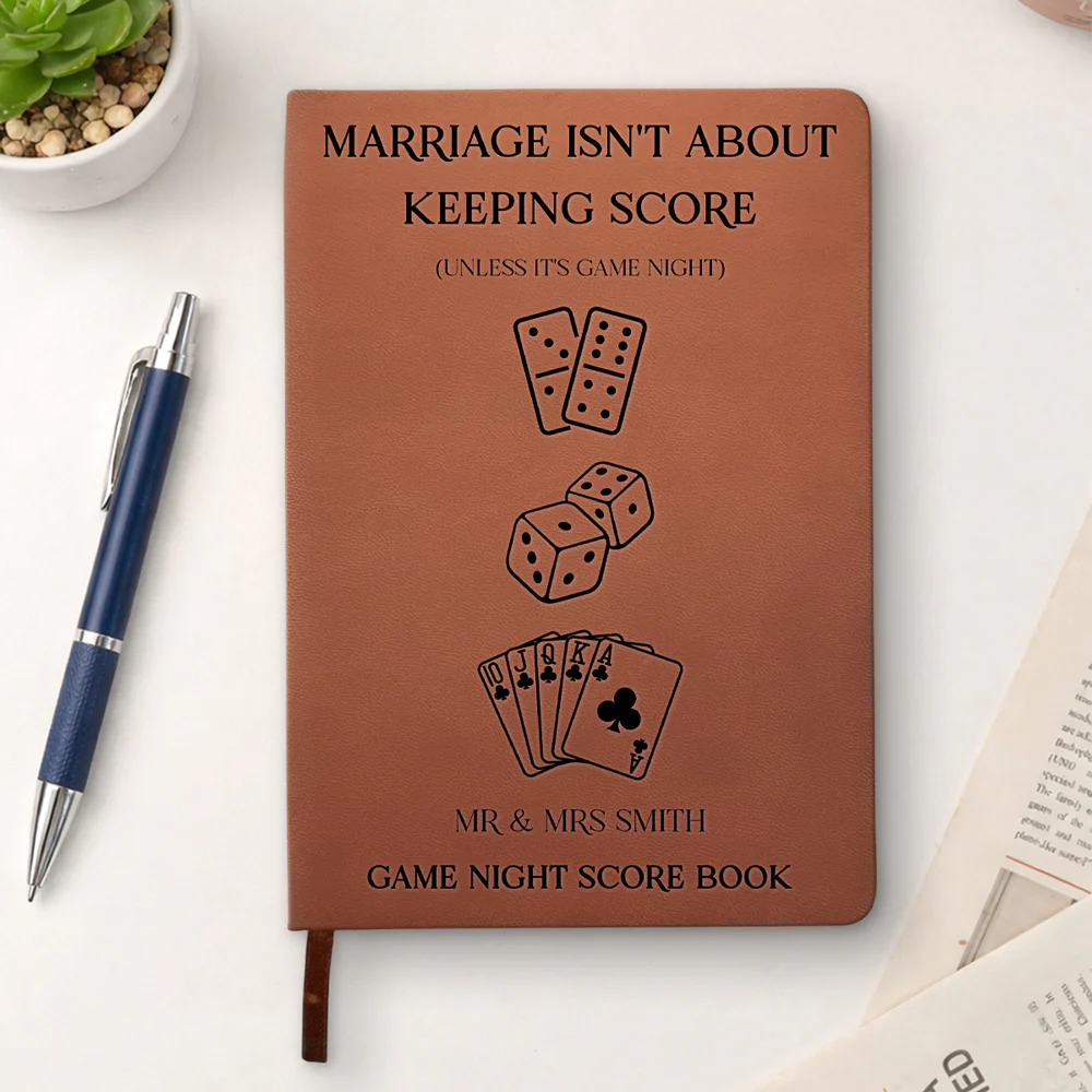 Lover Score Book - Personalized Custom Leather Journal - Image 2