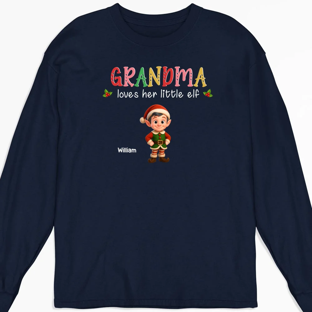 Loves Her Little Elves - Personalized Custom Shirt - Image 12