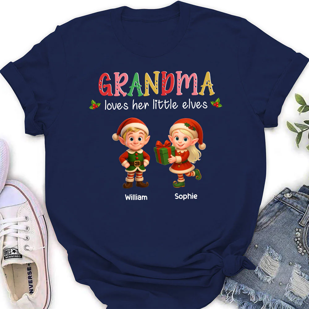 Loves Her Little Elves - Personalized Custom Shirt - Image 3