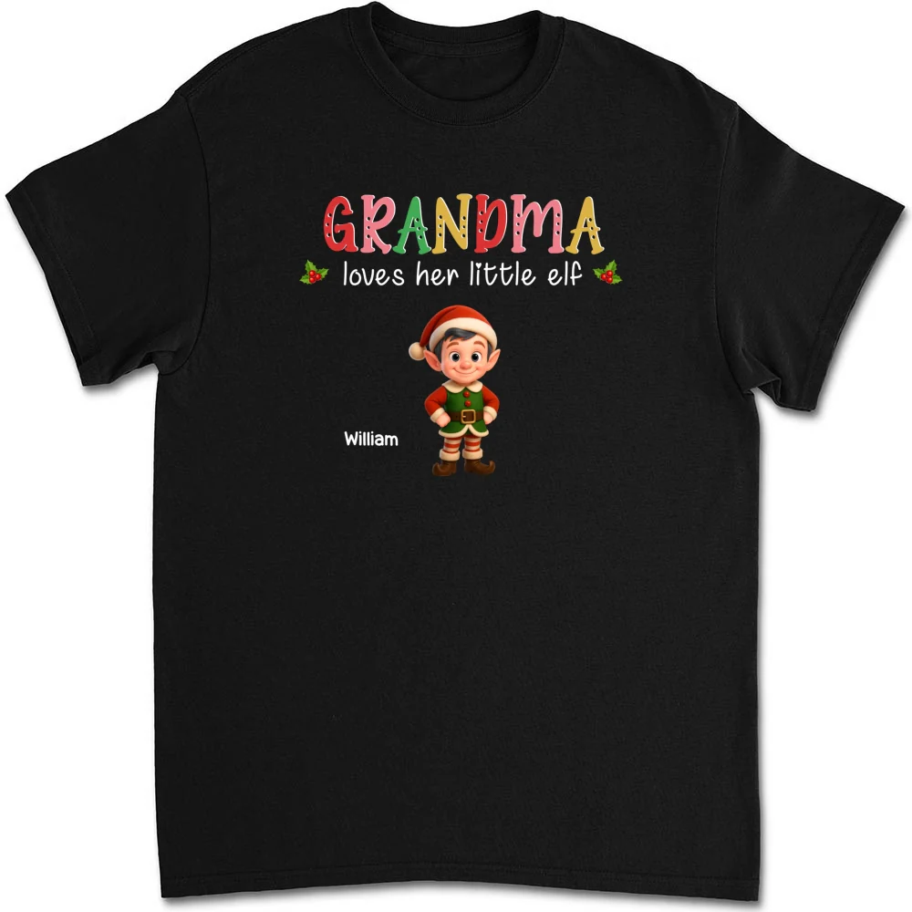 Loves Her Little Elves - Personalized Custom Shirt - Image 6
