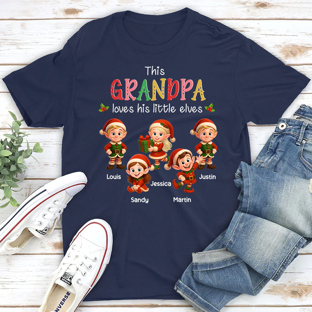 Loves His Little Elves - Personalized Custom Shirt - Image 2