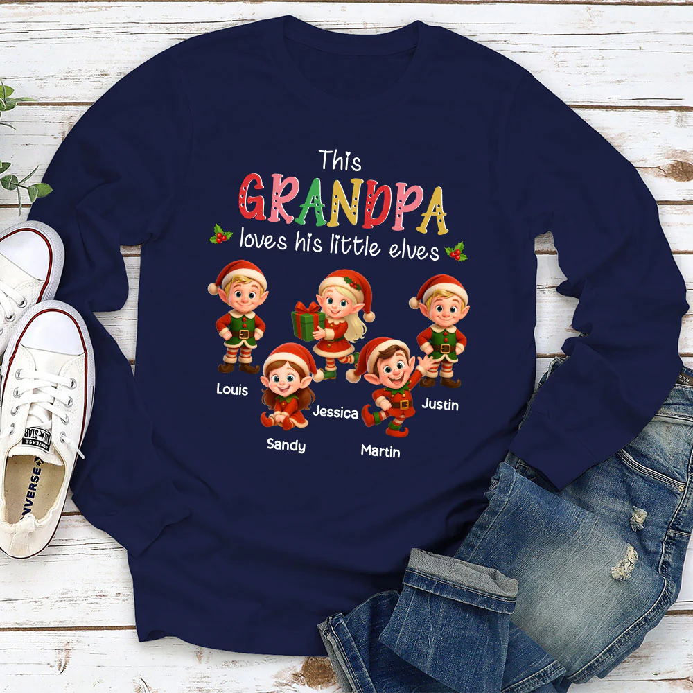 Loves His Little Elves - Personalized Custom Shirt - Image 7