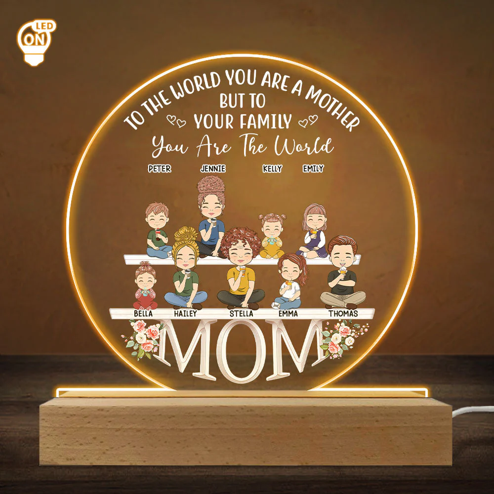 Loving Gift For Mommy - Personalized Custom LED Light - Image 2