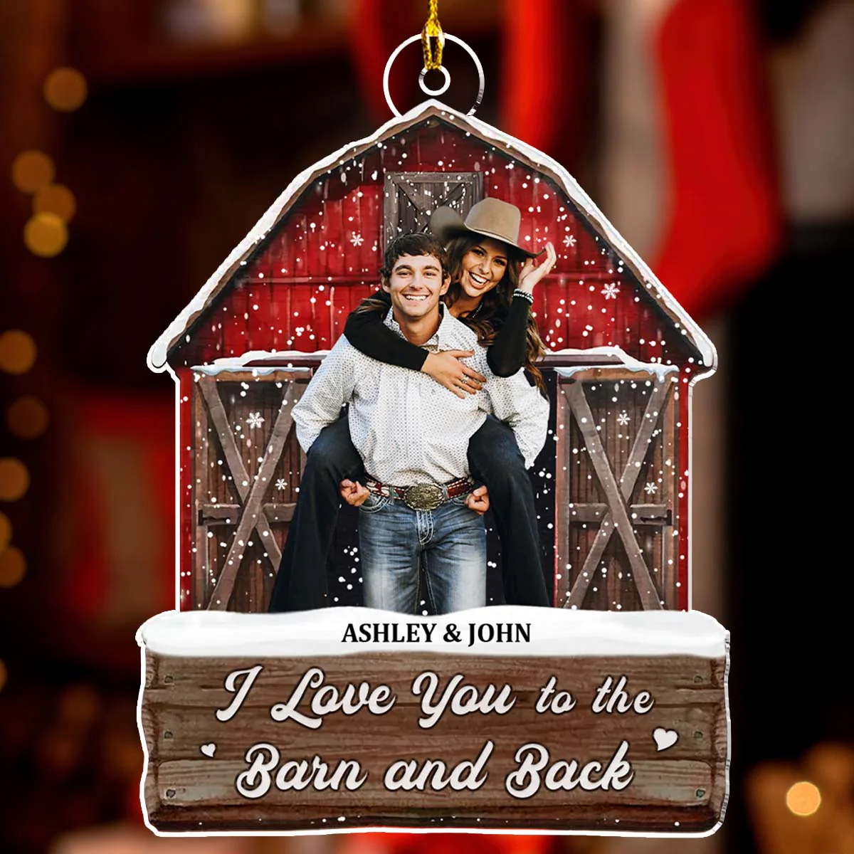 Loving Season - Personalized Custom Acrylic Ornament - Image 2