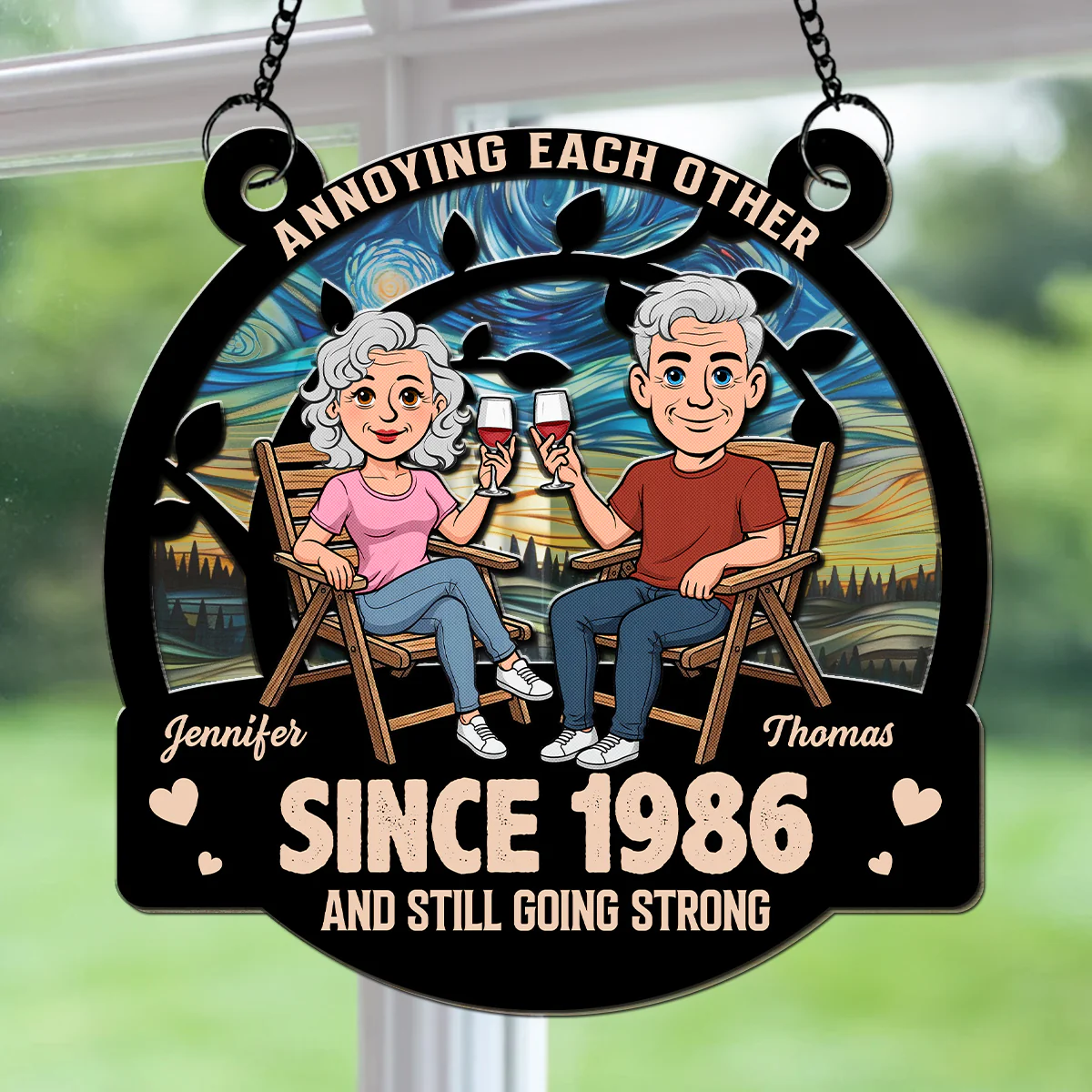 Loving You -  Personalized Custom Suncatcher