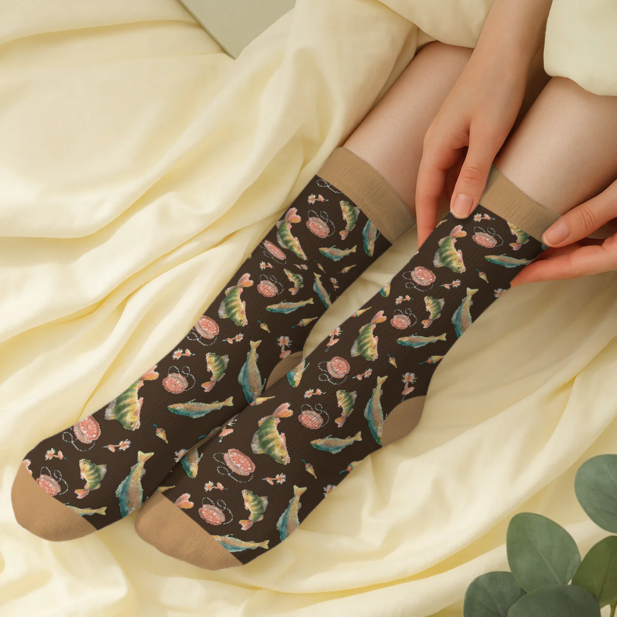 Lucky Fisherman - Personalized Custom Crew Socks - Image 2