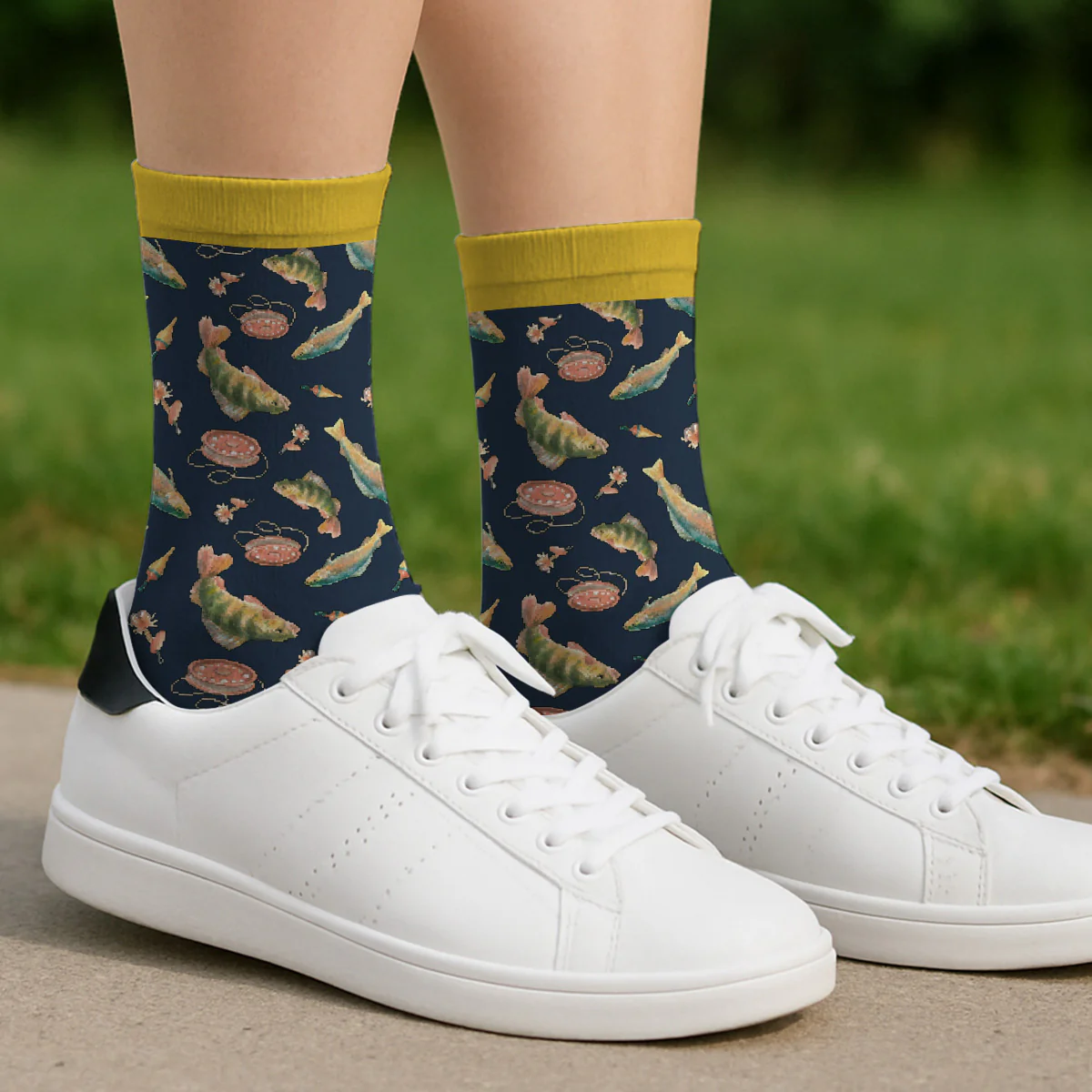 Lucky Fisherman - Personalized Custom Crew Socks - Image 3